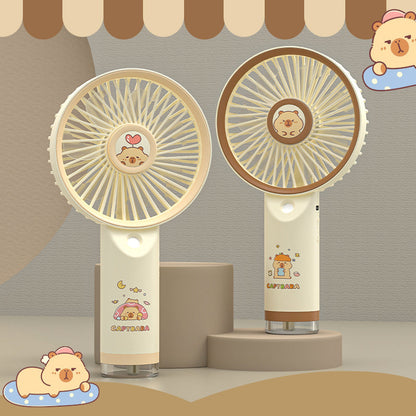 Women's portable hand fan with cute capybara design Kalsten