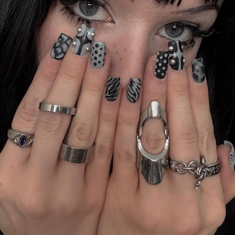 Elegant Press-On Nail Sets with Artistic Patterns Acalora