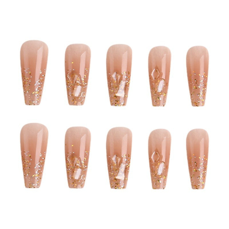 Artificial nails with glamorous glitter accents Acalora