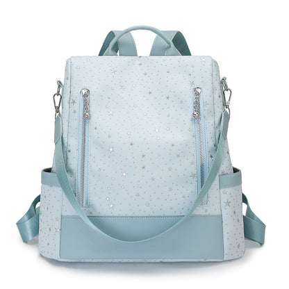 Star Patterned Multi-Pocket Backpack Acalora