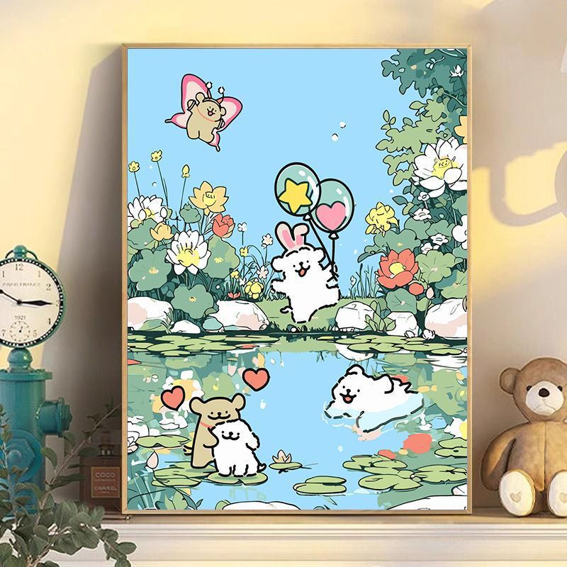 Playful Cartoon Dog Wall Art