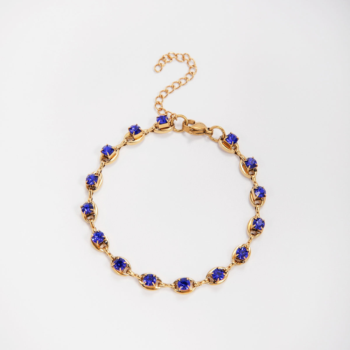 Elegant Gemstone Accent Link Bracelet Acalora