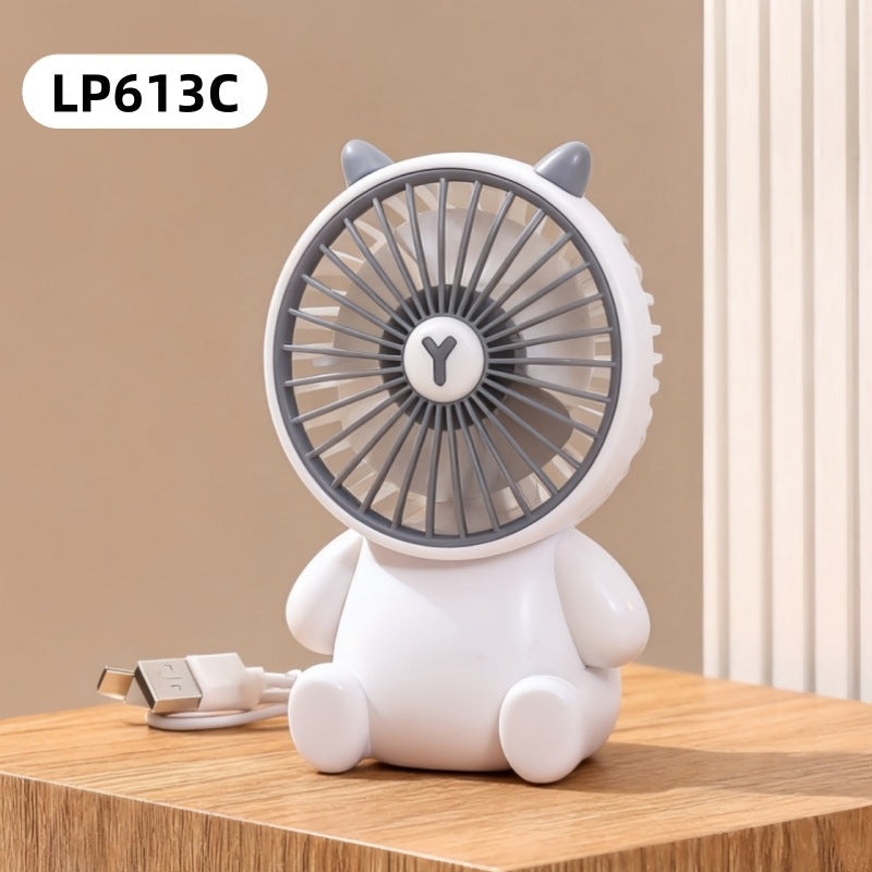 Women's Portable USB Handheld Fan with Cute Bear Motif Karnz