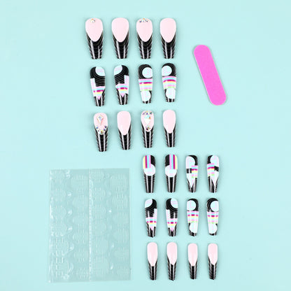 Creative artificial nails with modern graphic designs Acalora
