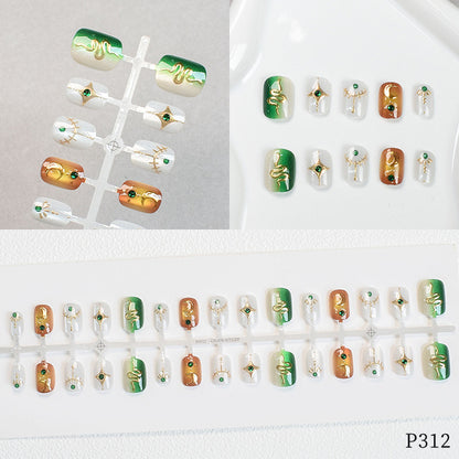 Elegant Floral Design Press-On Nails Acalora