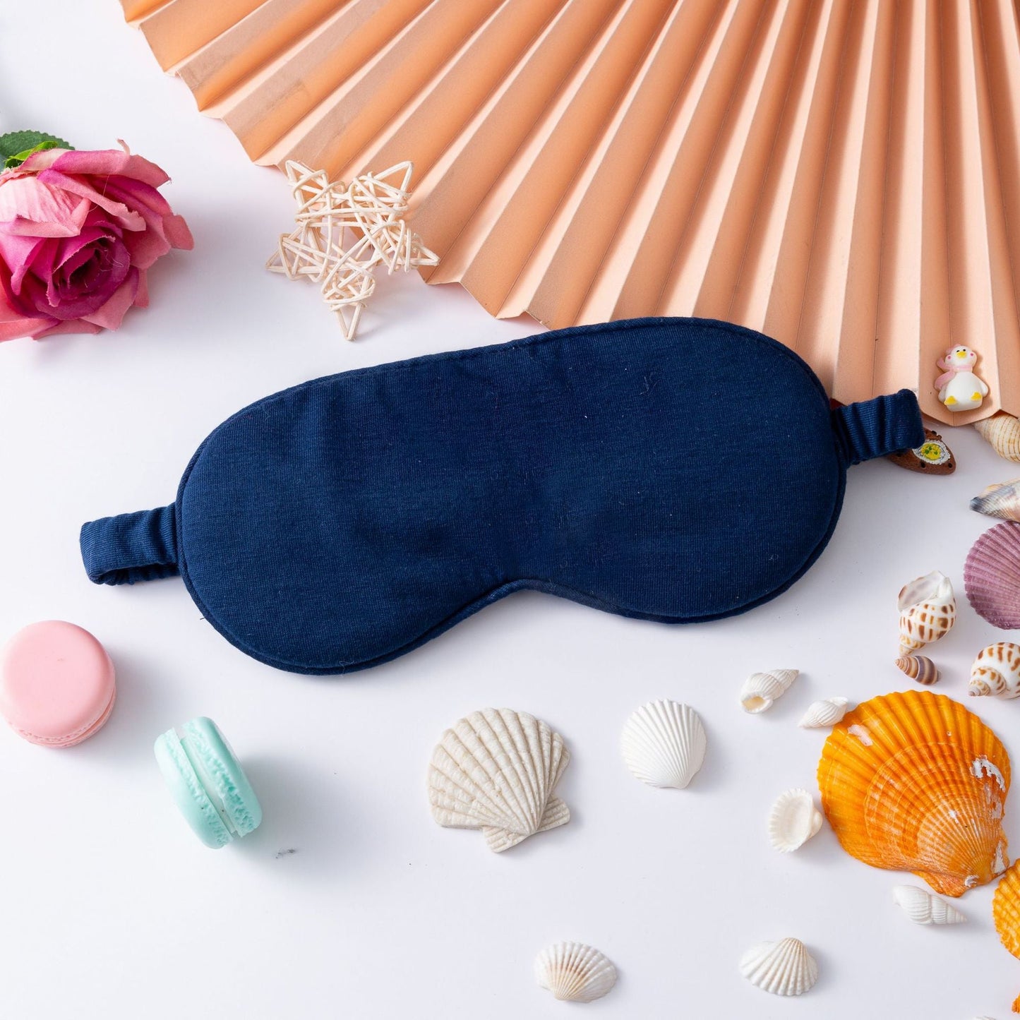 Dame nan lett bomull søvnmaske med ergonomisk polstring og elastisk komfortbånd Skanto