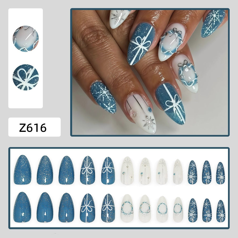 Luxury artificial nails in winter design Acalora
