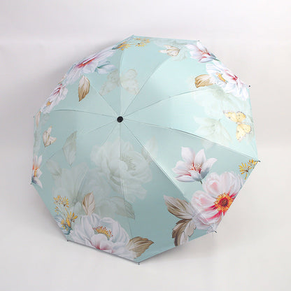 Women's Umbrella with Floral Pattern and UV Protection Skanto