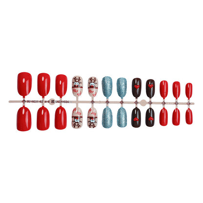 Artistic Holiday-Themed Press-On Nails Kit Acalora