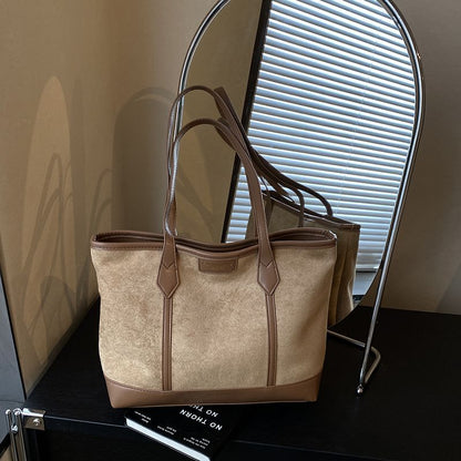 Spacious Suede Tote Bag Acalora