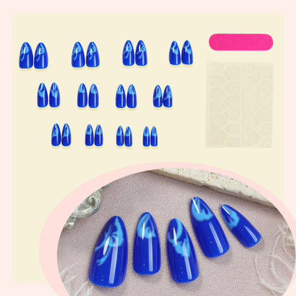 Artistic Press-On Nail Set with Gradient Design Acalora