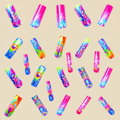 Nail art set with creative patterns and glitter Acalora