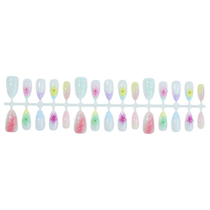 Decorative Floral Nail Art Press-On Set Acalora