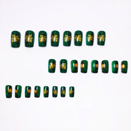 Holiday-Themed Sparkling Nail Art Acalora