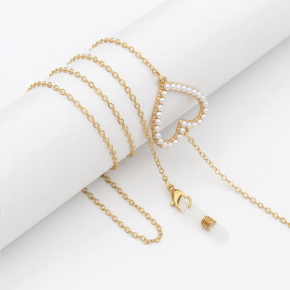Elegant Pearl-Accented Eyewear Retainer Chain Acalora