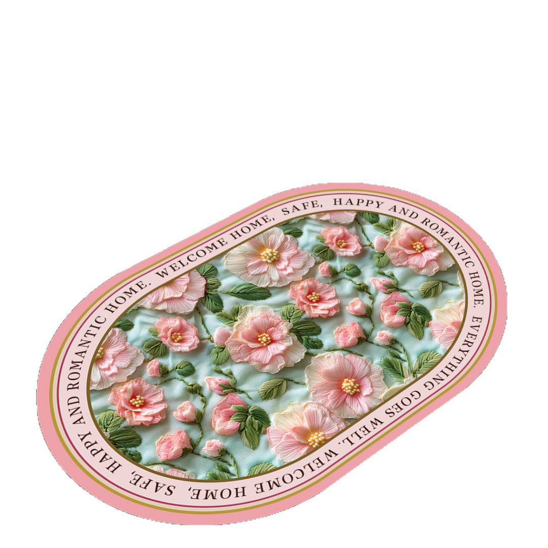 Floral Design Bath Mat