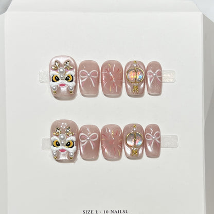 Artistic Themed Press-On Nail Set Acalora