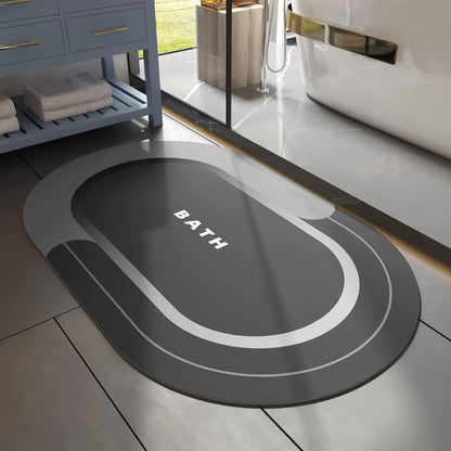 Luxurious Marble-Patterned Bath Mat Acalora