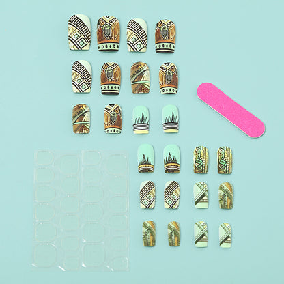 Artificial nails with creative ethnic design Acalora