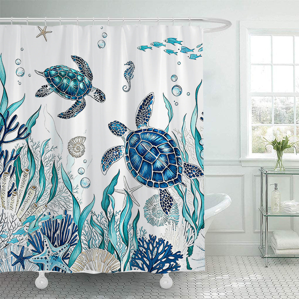 Ocean-Inspired Shower Curtain