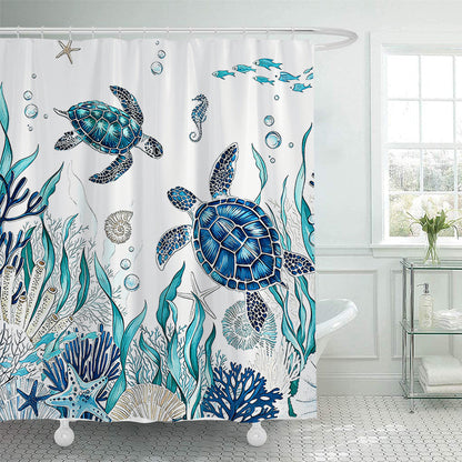 Ocean-Inspired Shower Curtain