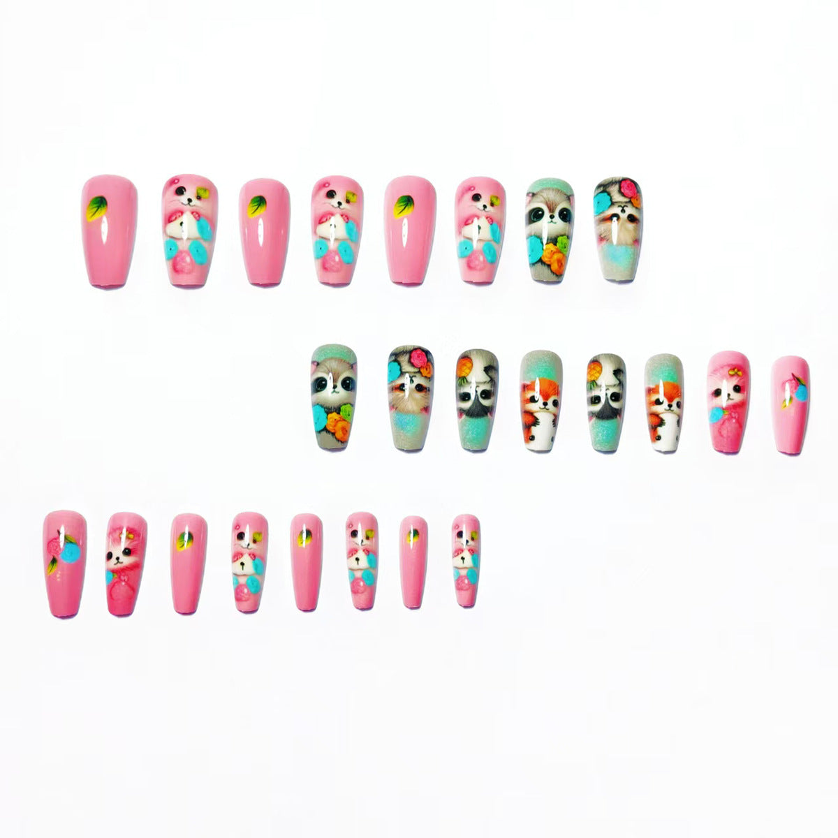 Playful 3D Animal Nail Art Acalora