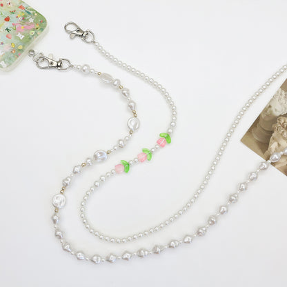 Beaded Eyewear Chain with Stylish Checker Design Acalora