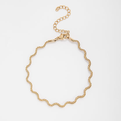Elegant Wavy Chain Necklace Acalora