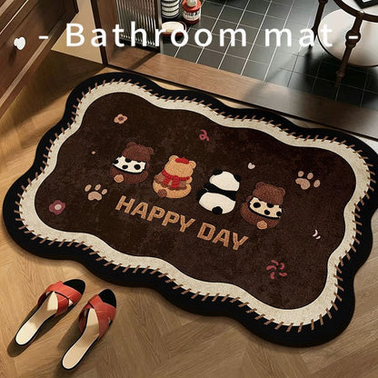 Playful Cartoon Bath Mat