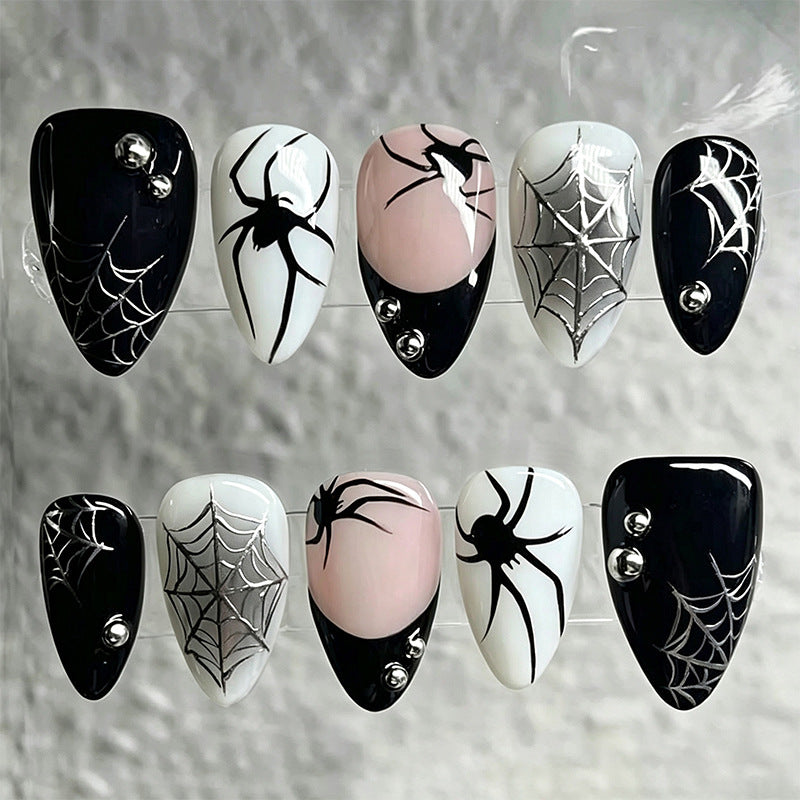 Creative nail art set with Halloween spider design Acalora