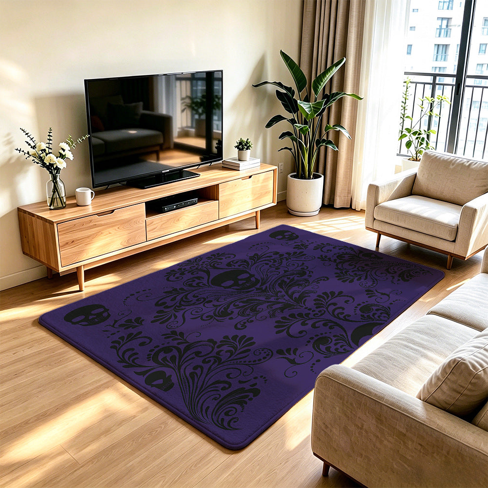 Unisex Artistic Skull Design Area Rug