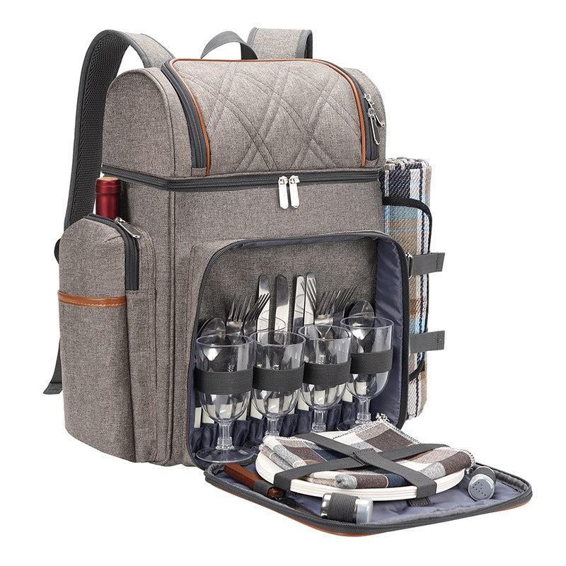 Insulated Picnic Backpack with Dining Set Acalora