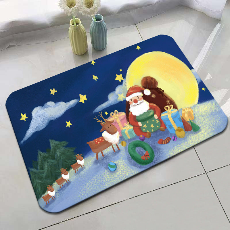 Festive Holiday-Themed Bath Mat