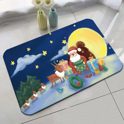 Festive Holiday-Themed Bath Mat