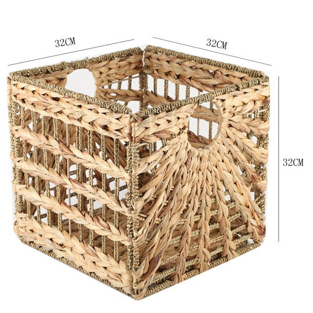 Rustic Decorative Basket Made of Natural Fibers Acalora