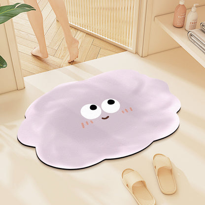 Playful Cloud-Shaped Bath Mat