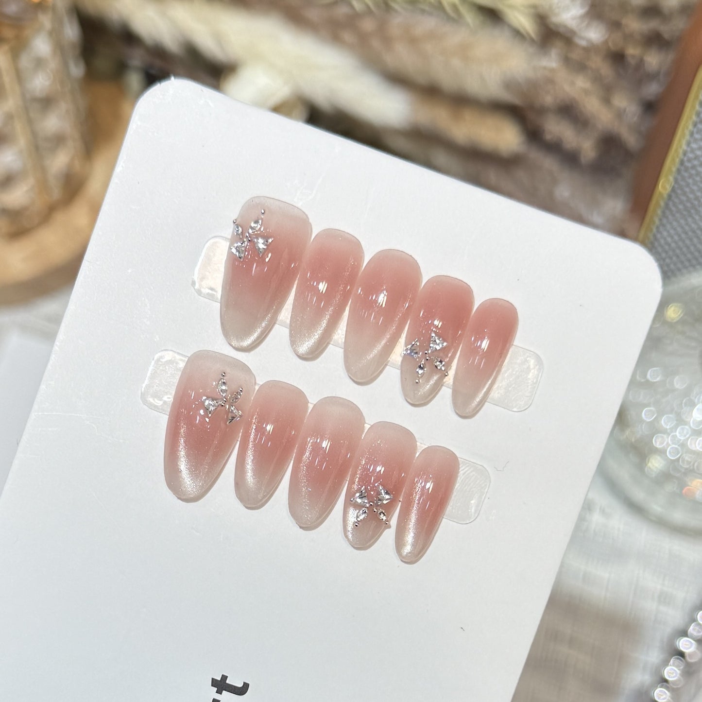 Ombre Glitter Press-On Nail Art Set Acalora