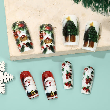 Artificial nails in festive Christmas design Acalora 1788542011