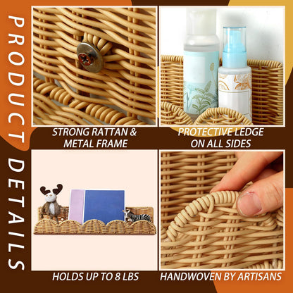 Rattan step shelf Acalora