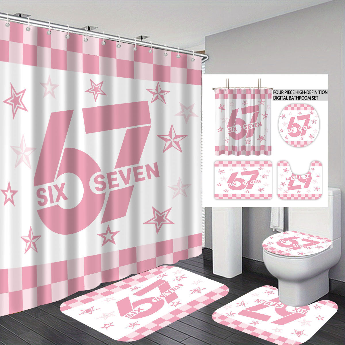 Colorful Dessert-Themed Bathroom Set