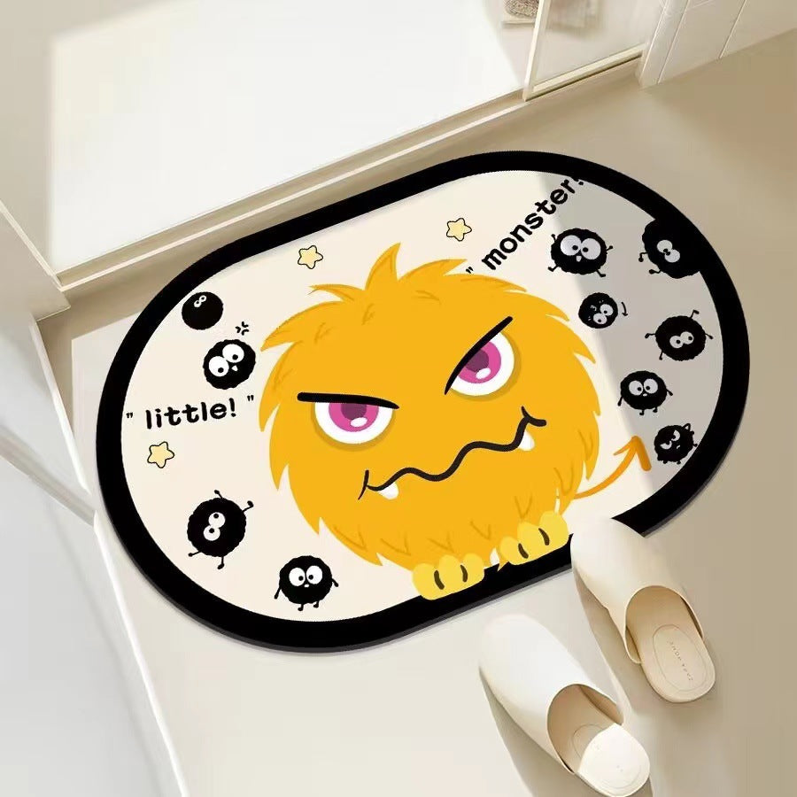 Playful Monster-Themed Bath Mat