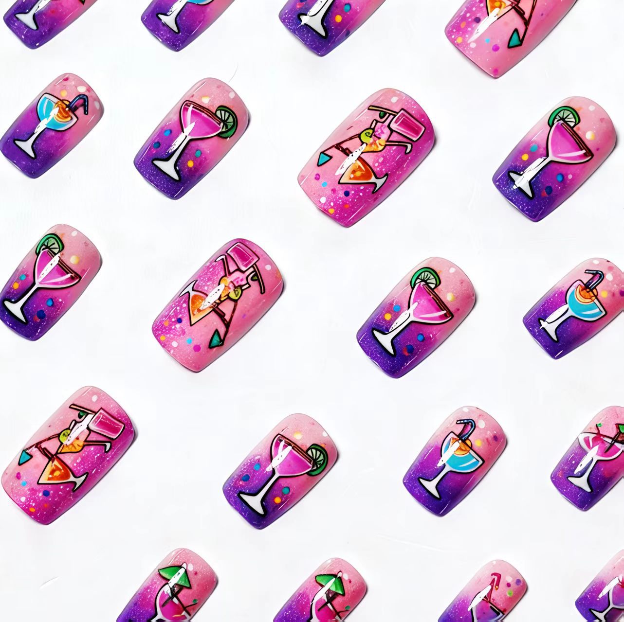 Summer Cocktail Nail Art Acalora