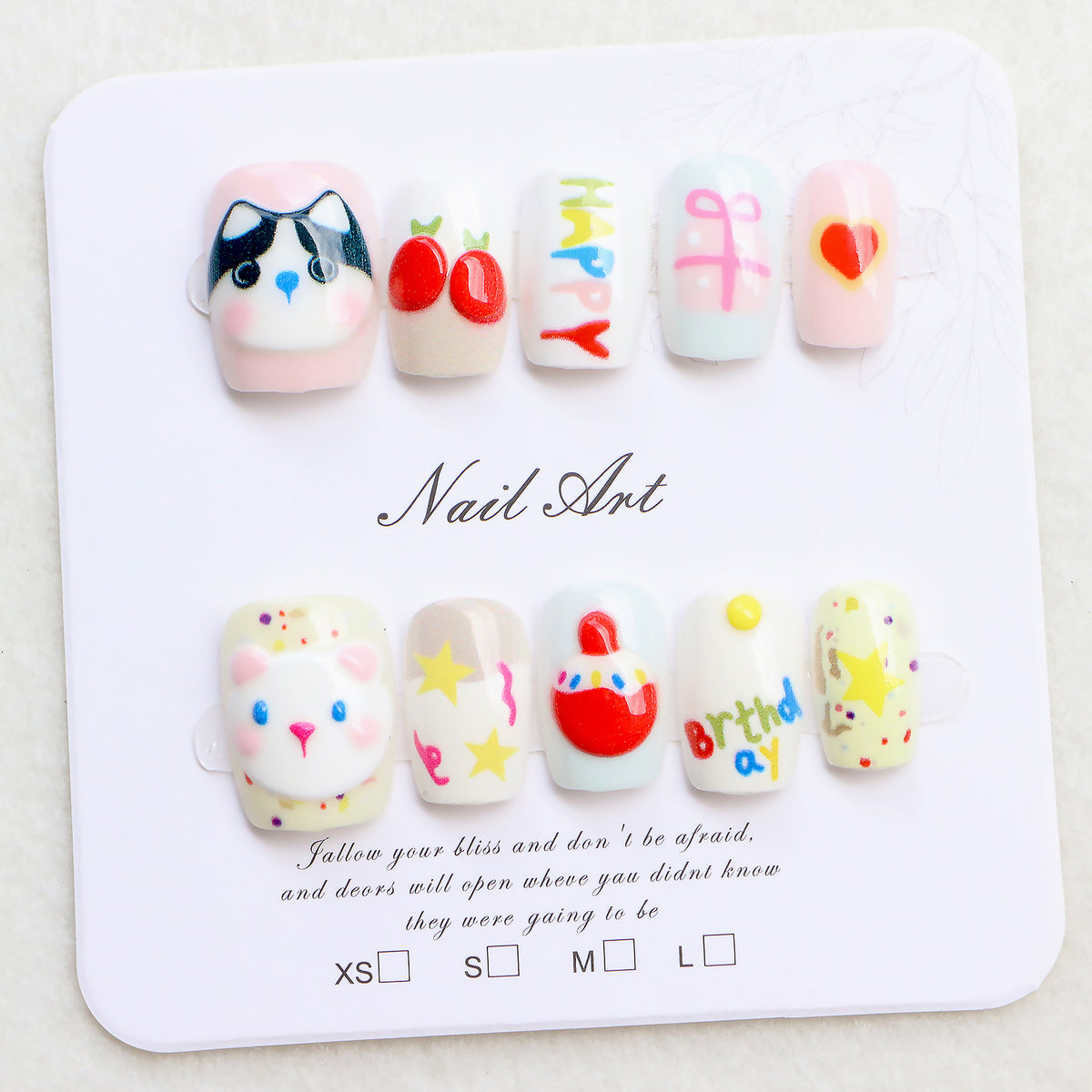 Creative Cartoon Themed Press-On Nails Acalora