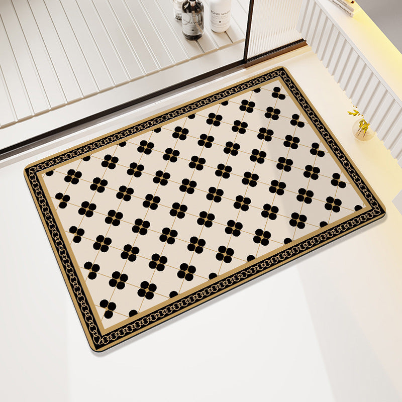 Geometric Pattern Decorative Floor Mat Acalora