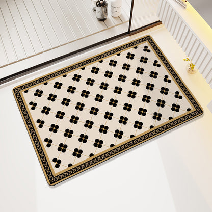 Geometric Pattern Decorative Floor Mat Acalora