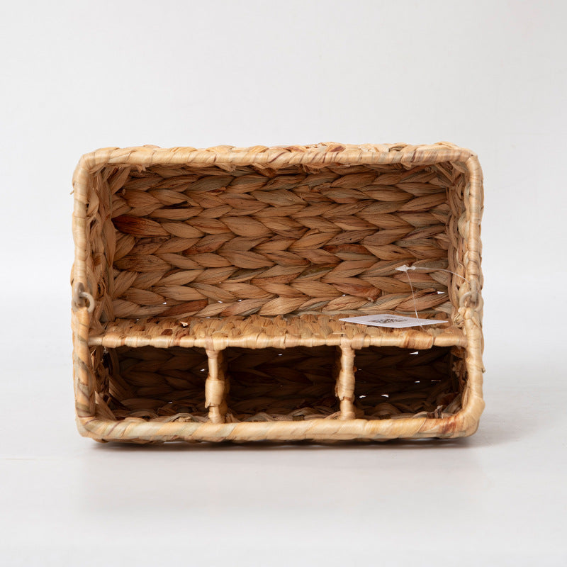 Handcrafted storage basket with embellished structure