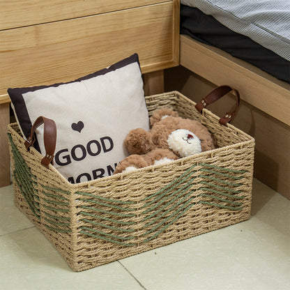 Handmade storage basket made of natural fibers Acalora