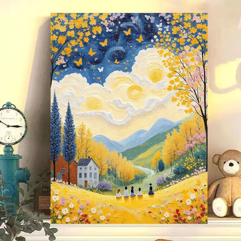 Scenic Autumn Landscape Canvas Art Print