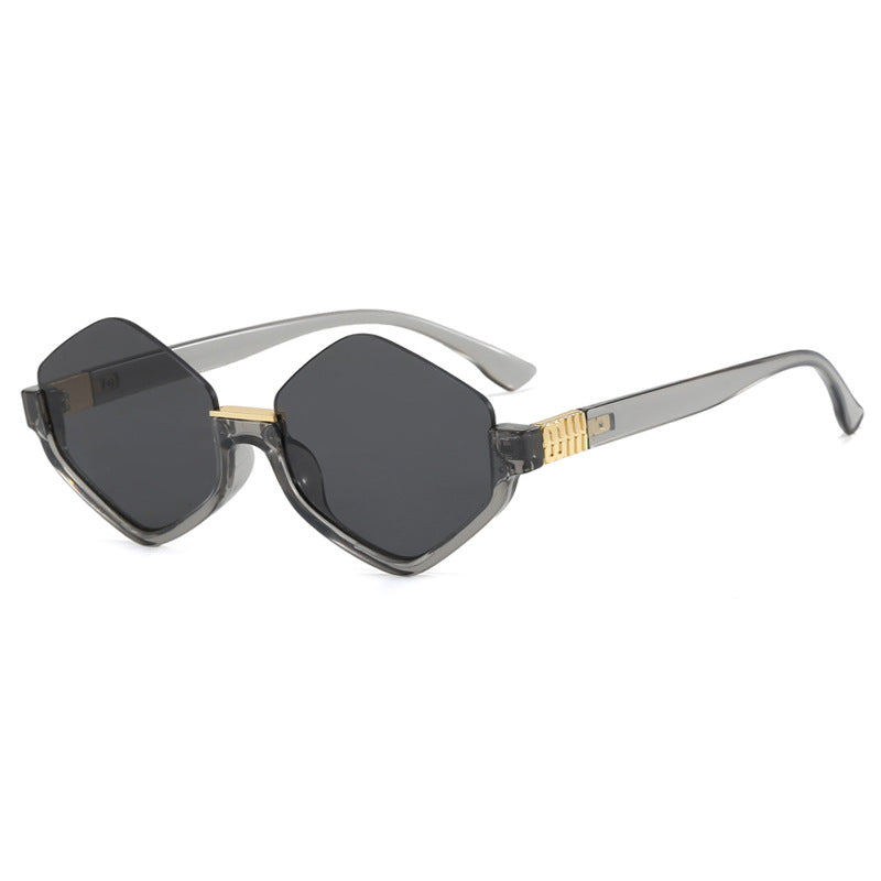 Women's fashionable sunglasses with trendy hexagonal frame and protective lenses Bowlift