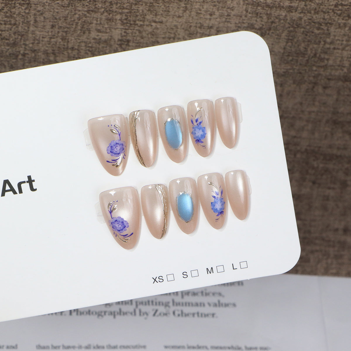 Elegant Floral Design Press-On Nails Acalora